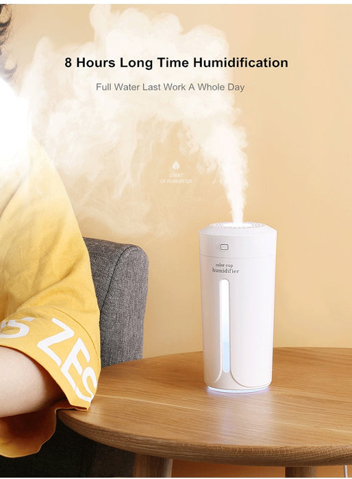 Car Humidifier USB Aroma Diffuser with 7 Colour Changing LED Lights for Office Home Ultrasonic Air Humidifier